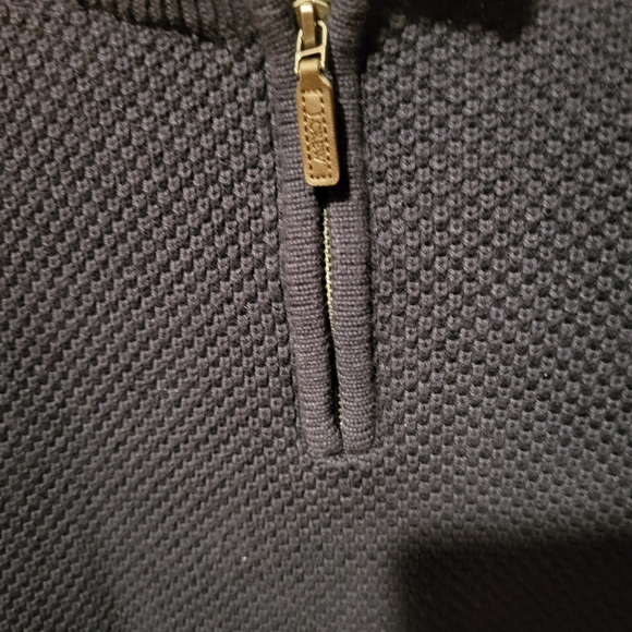 J.Crew Mens Navy Blue Cotton Half-Zip Sweater Rustic Moss Sz Med Runs small! - Picture 3 of 4